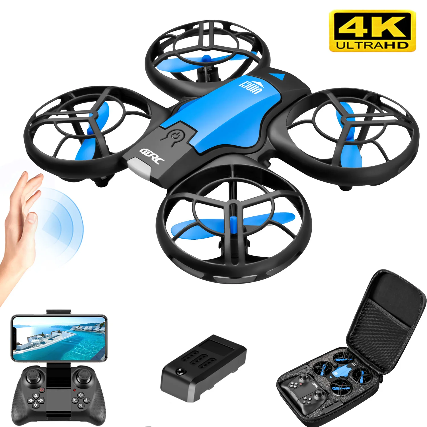 V8 New Mini Drone 4K Professio - đánh giá và giá Rc Helicopter Mini